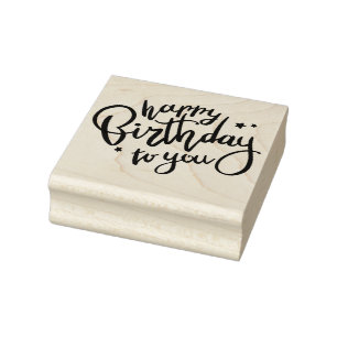 Happy Birthday Rubber Briefmarke Gummistempel