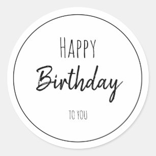 HAPPY BIRTHDAY RUNDER AUFKLEBER