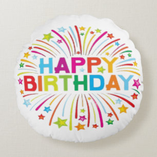 Happy Birthday Rundes Kissen