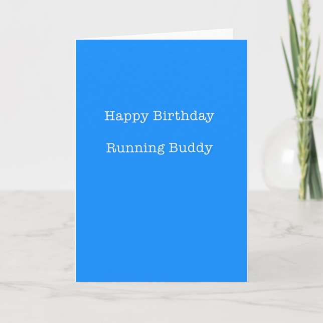 Happy Birthday Running Buddy Card Karte (Vorderseite)