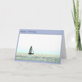 Happy Birthday Sailing Ocean Yacht Karte
