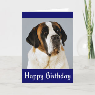 Happy Birthday Saint Bernard Welpen Hund Card Karte