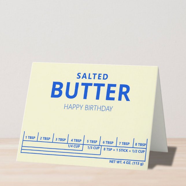 Happy Birthday Salted Butter Geburtstagskarte Dankeskarte (Von Creator hochgeladen)