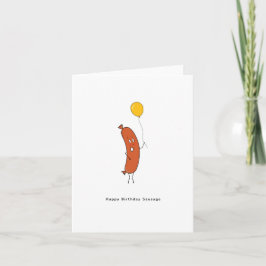Happy Birthday Sausage Card Karte