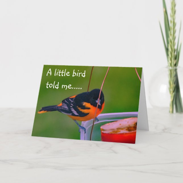 **HAPPY BIRTHDAY** SAYS BIRDIE KARTE (Vorderseite)