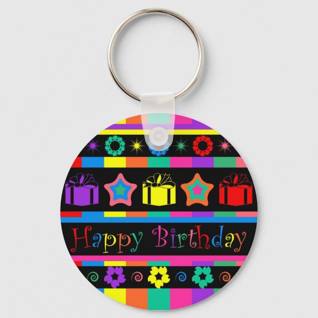 Happy Birthday Schlüsselanhänger (Vorderseite)