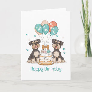 Happy Birthday Schnauzer Hunde Karte