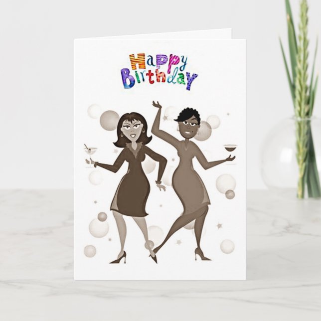 HAPPY BIRTHDAY **SCHÖNE LADY**-KARTE KARTE (Vorderseite)