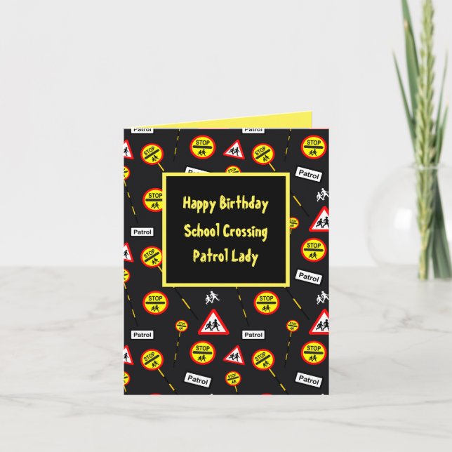 Happy Birthday School Crossing Patrol Karte (Vorderseite)