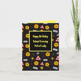 Happy Birthday School Crossing Patrol Karte