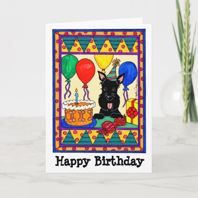 Happy Birthday Schotte Karte (Vorderseite)