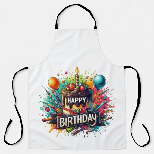 Happy Birthday Schürze (Vorderseite)