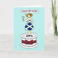 Happy Birthday Scottish Flag Dress und Tartan Bow
