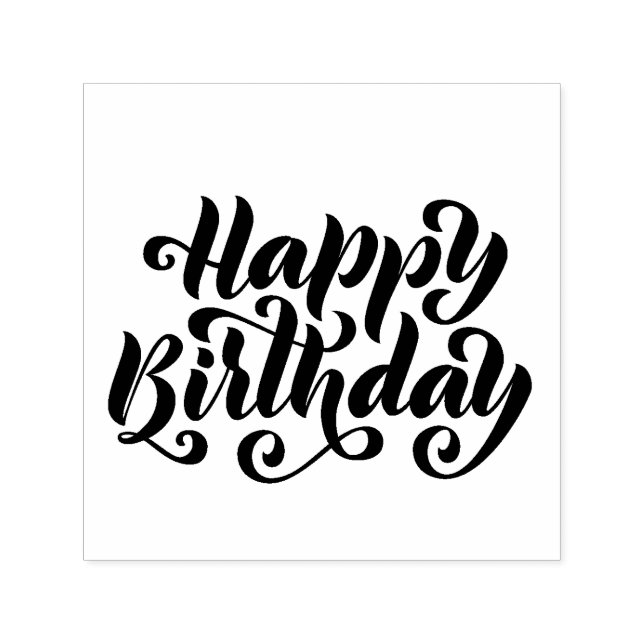 Happy Birthday Self Inking Rubber Briefmarke Permastempel (Design)
