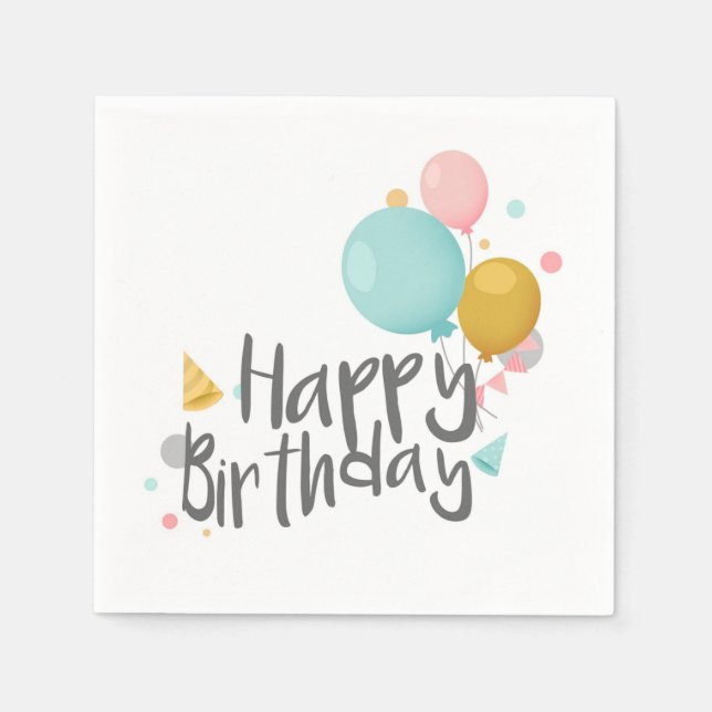 Happy Birthday Serviette (Vorderseite)