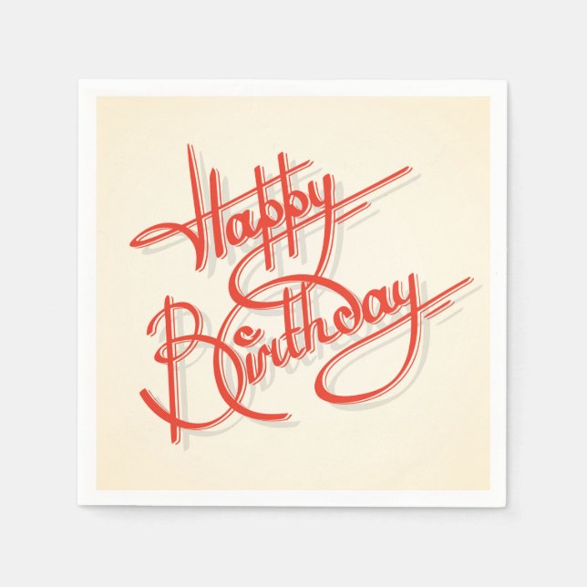 Happy Birthday Serviette (Vorderseite)