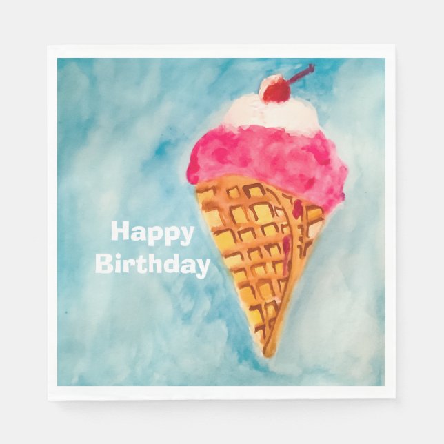 Happy Birthday Serviette (Vorderseite)