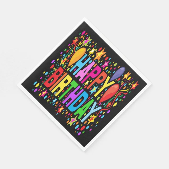 HAPPY BIRTHDAY SERVIETTE (Ecke)