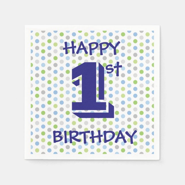 Happy Birthday Serviette (Vorderseite)