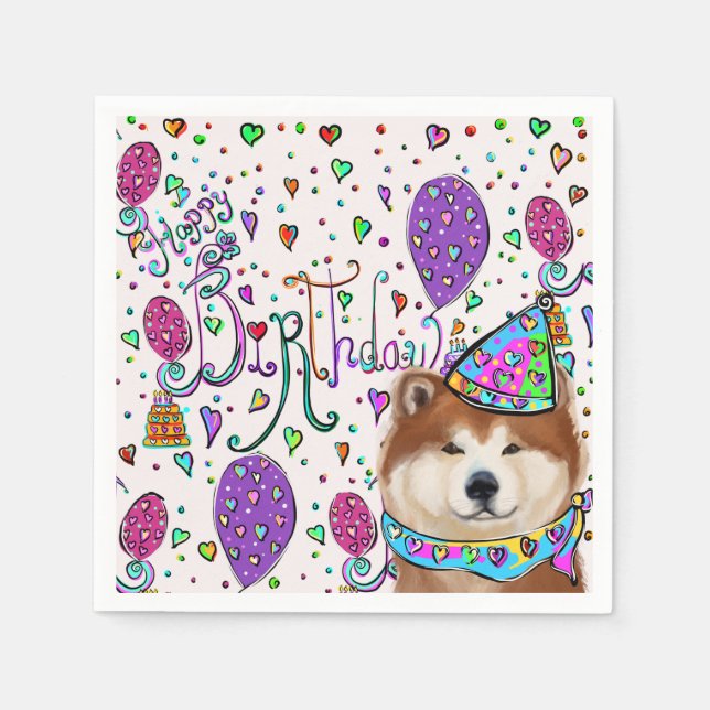 HAPPY BIRTHDAY SERVIETTE (Vorderseite)