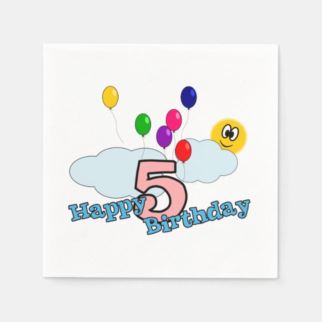 Happy Birthday Serviette (Vorderseite)