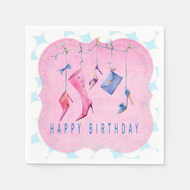 Happy Birthday Serviette (Vorderseite)