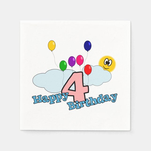 Happy Birthday Serviette (Vorderseite)