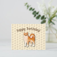 Happy Birthday Shiba Inu Hundeschild