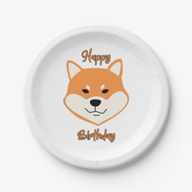 Happy Birthday Shiba Inu Original Paper Teller (Vorderseite)