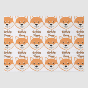 Happy Birthday Shiba Inu Original Tissue Paper Seidenpapier