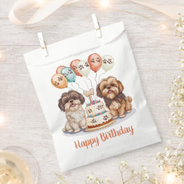 Happy Birthday Shih Tzu Dogs Geburtstagskuchen Geschenktütchen