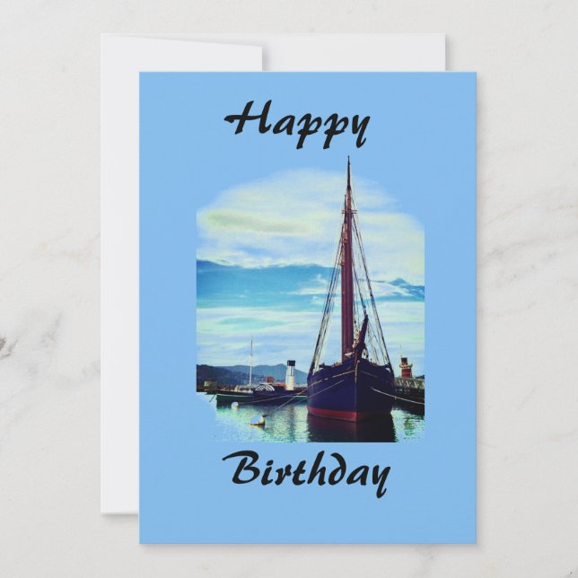 Happy Birthday Ship Card Karte (Vorderseite)