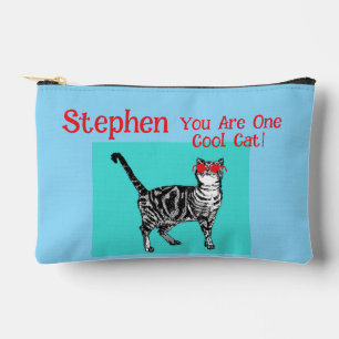 Happy Birthday Sie Cool Tabby Cat Mens Husband Zubehörtasche