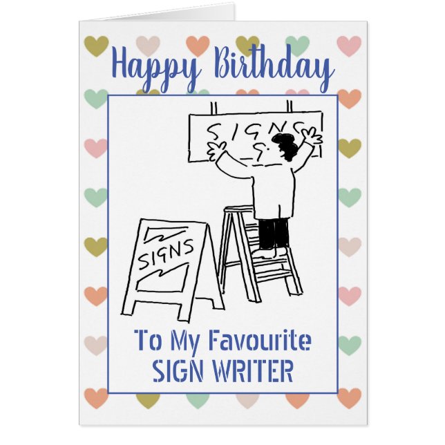 Happy Birthday Sign Writer (Vorne)