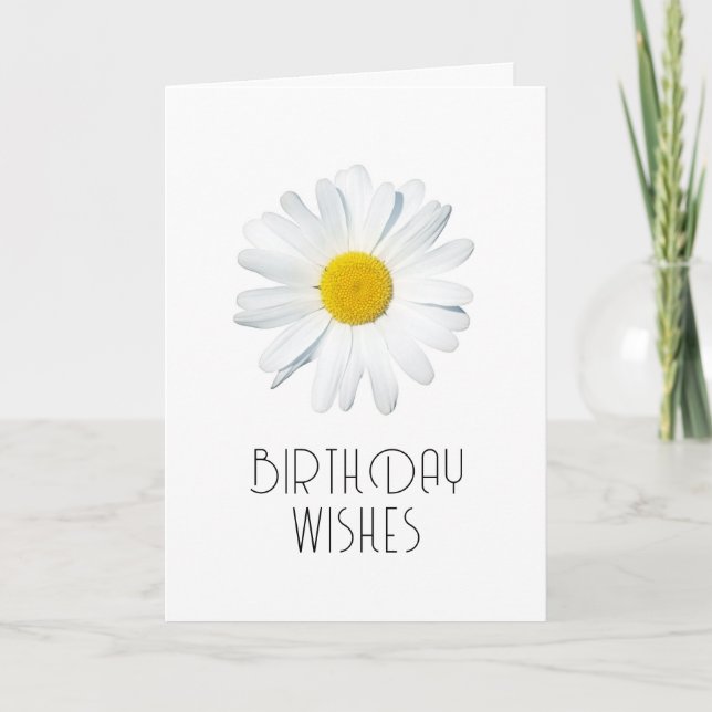 Happy Birthday | Single Daisy Karte (Vorderseite)