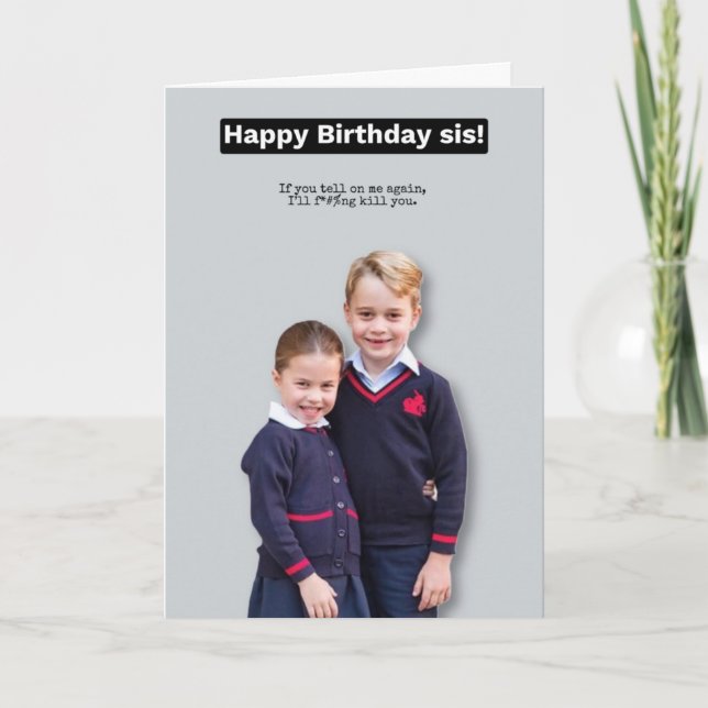 Happy Birthday Sis Karte! Karte (Vorderseite)