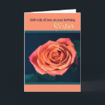 Happy Birthday Sister Beautiful Peach Farbige Rose Feiertagskarte<br><div class="desc">Schicken Sie Ihrer Schwester viel Liebe mit diesem hübschen Foto der Pfirsichwinde,  wenn Sie ihr einen guten Geburtstag wünschen!</div>