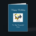Happy Birthday Sister - BTFL Card Karte<br><div class="desc">Christliche Geburtstagskarte für Sister!   Enthält Bibelverse und -text.</div>