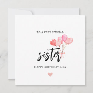 Happy Birthday Sister Card Feiertagskarte