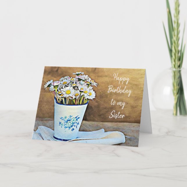 Happy Birthday Sister Card Karte (Vorderseite)