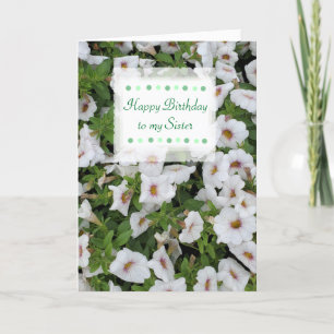 Happy Birthday Sister Custom Card Hübsche Blume Karte