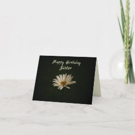 Happy Birthday Sister Elegant Daisy Folded Card Karte