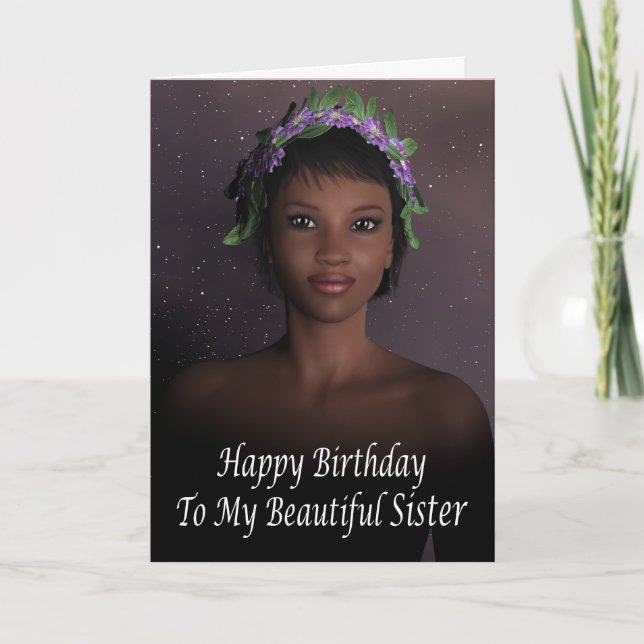 Happy Birthday Sister Pagan Grußkarte Karte (Vorderseite)