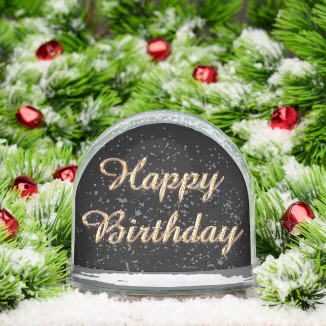 Happy Birthday Snow Globe (Noël)