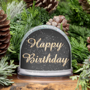 Happy Birthday Snow Globe Schneekugeln