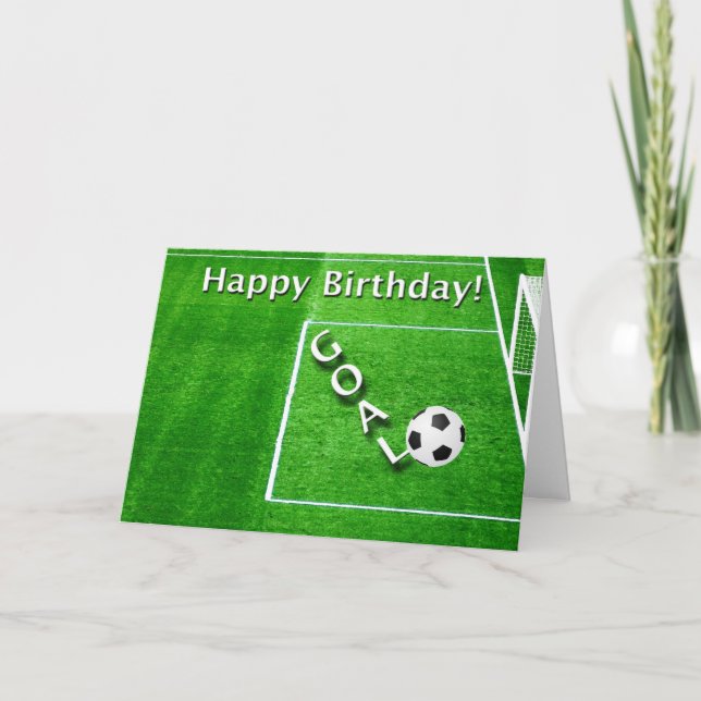 Happy Birthday Soccer Player Karte (Vorderseite)