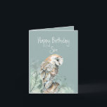 Happy Birthday Son Barn Owl Feiertagskarte<br><div class="desc">Wenn Ihre Sohn Lieben Eulen,  Natur oder Wildtiere,  wird er diese Geburtstagskarte Liebe</div>