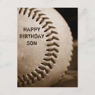 Happy Birthday Son Baseball Postcard Postkarte