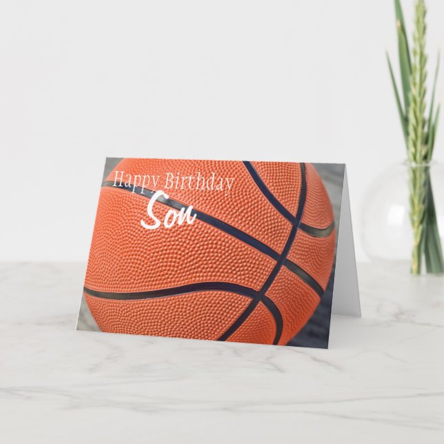 Happy Birthday Son Basketball Karte (Vorderseite)