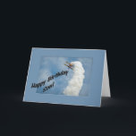 Happy Birthday Son Flugzeug Flug nach oben Karte<br><div class="desc">Grußkarte zum Geburtstag des Son-Flugzeugs</div>